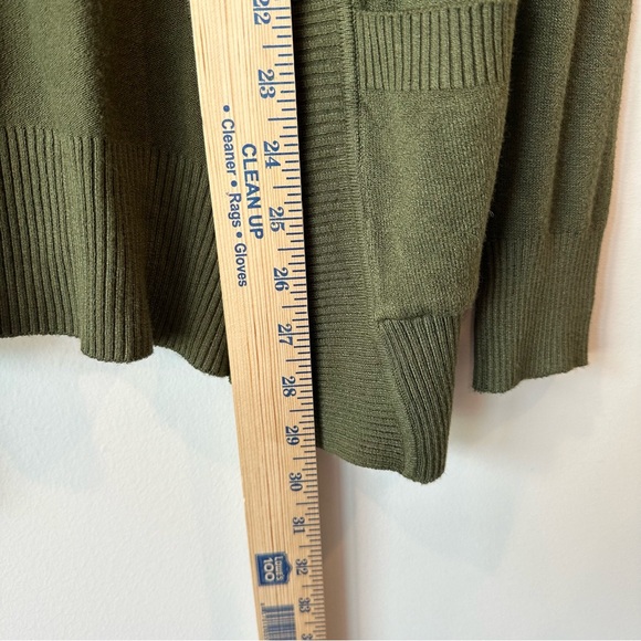 Bajee Collection Olive Green Open Front Cardigan Sweater S - Picture 9 of 11
